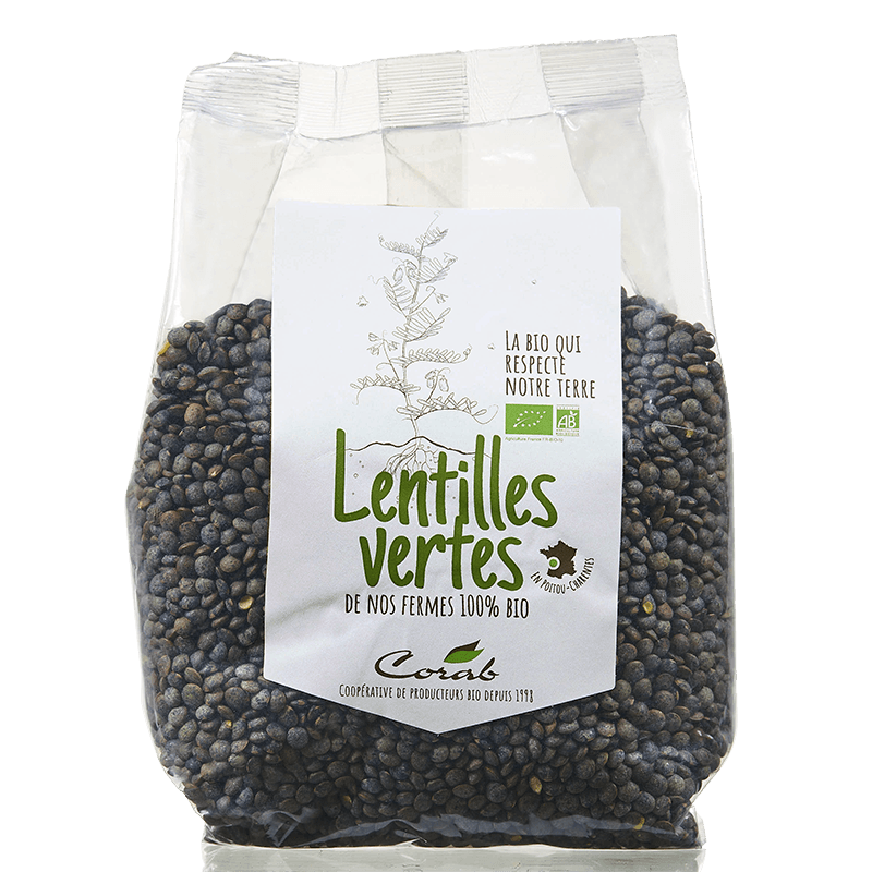 Lentilles vertes bio (origine France) 500 g